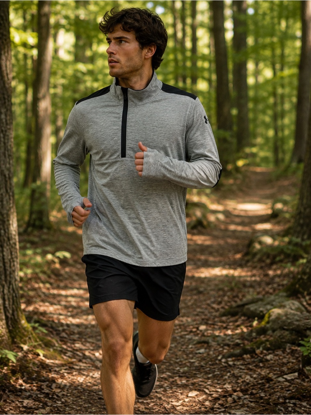 Under Armour Men’s M All Season Gear 1/4 Zip Running Pullover Thumbholes